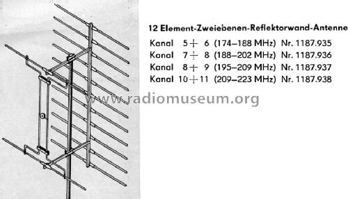 Reflektorwand-Kanalgruppen-Antenne 1187.936; Antennenwerke Bad (ID = 1703350) Antenna