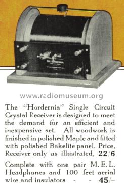 Hordernia, Single Circuit Crystal Receiver ; Anthony Hordern & (ID = 2585493) Radio