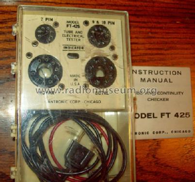 Tube Tester FT-425; Antronic Corporation (ID = 1263132) Equipment