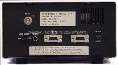 Spectrum Display Unit SDU-5000; AOR Ltd., Tokyo (ID = 3042624) Misc