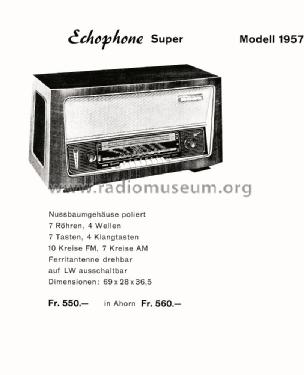 Echophone Super Modell 1957; Echophone, Marke ab (ID = 2569098) Radio