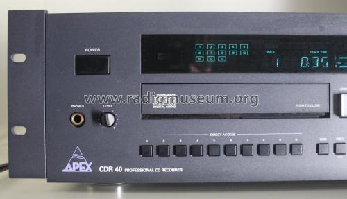 Professional CD Recorder CDR 40; Apex Audio; Beringen (ID = 2837525) R-Player
