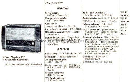 Neptun 52; Apparatebau Backnang (ID = 2338642) Radio