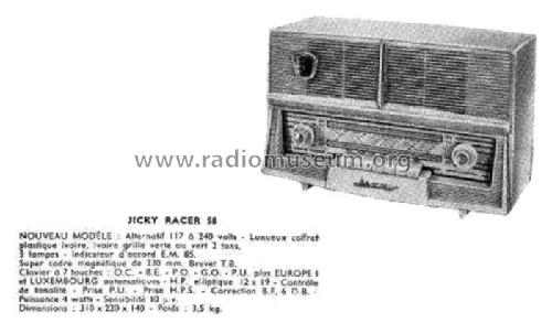 Jicky Racer 58; Arco Jicky, Le (ID = 1479916) Radio