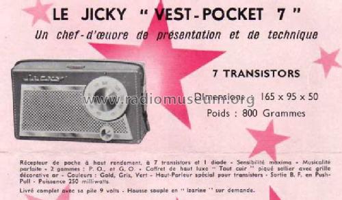 Jicky Vest-Pocket 7; Arco Jicky, Le (ID = 1479629) Radio