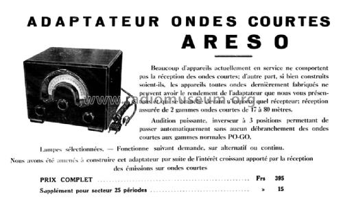 Adaptateur Ondes Courtes ; Areso voir aussi Ast (ID = 1989164) Converter