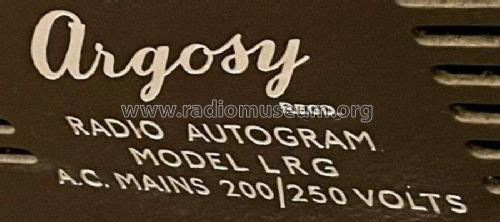 Radio Autogram LRG; Argosy Radiovision (ID = 2696777) Radio