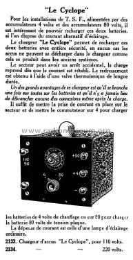 Chargeur d'accus 'Le Cyclope' ; Ariane; Paris (ID = 1842284) A-courant