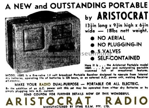 1058S; Aristocrat, Syme E.S (ID = 2414294) Radio