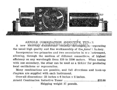 Arnold Combination Inductive Tuner ; Arnold, J.F.; New (ID = 1780090) mod-pre26