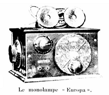 Monolampe Europa ; Art et Technique; (ID = 2096648) Radio