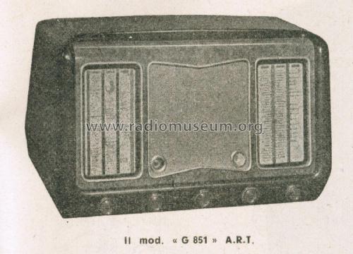 G851; ART - Panart; Milano (ID = 2522506) Radio