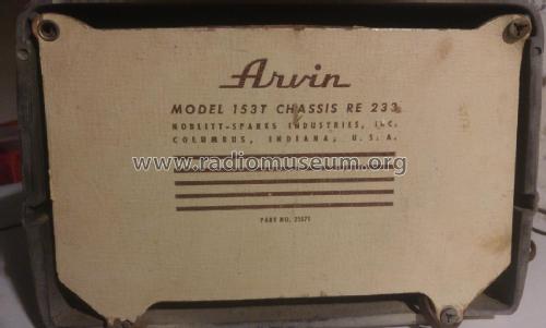 153T Ch= RE-233; Arvin, brand of (ID = 2405484) Radio