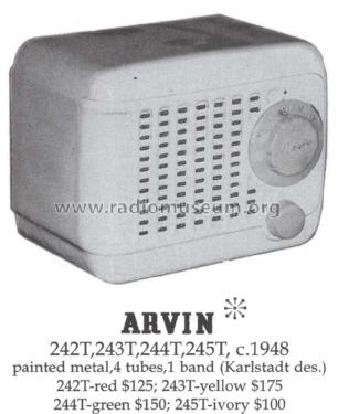 Arvin 242T Ch= RE-251; Arvin, brand of (ID = 1392365) Radio