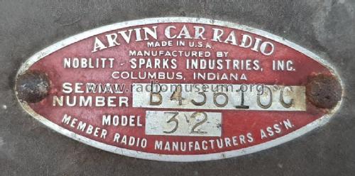 32 ; Arvin, brand of (ID = 2622193) Car Radio