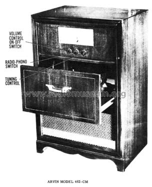 462-CM Ch= RE-287-1; Arvin, brand of (ID = 2800690) Radio