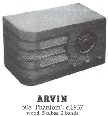 508 AC-DC 'Phantom' ; Arvin, brand of (ID = 1393472) Radio