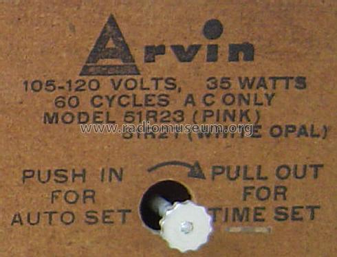 51R23 Ch= 1.42202; Arvin, brand of (ID = 1194789) Radio