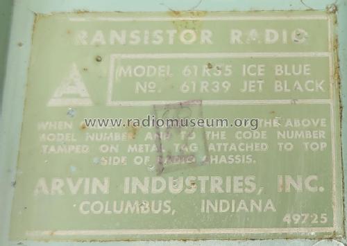 61R35 Ch= 1.61601; Arvin, brand of (ID = 2830551) Radio