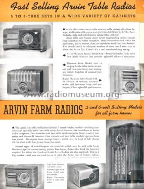 628B Farm Radio ; Arvin, brand of (ID = 1091189) Radio