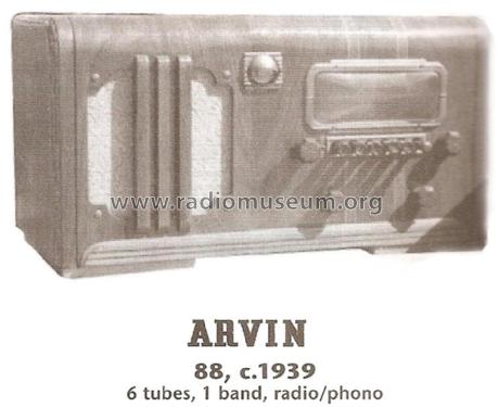 89 Ch= RE27; Arvin, brand of (ID = 1741963) Radio