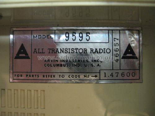 Seven Transistor 9595 ; Arvin, brand of (ID = 1592314) Radio