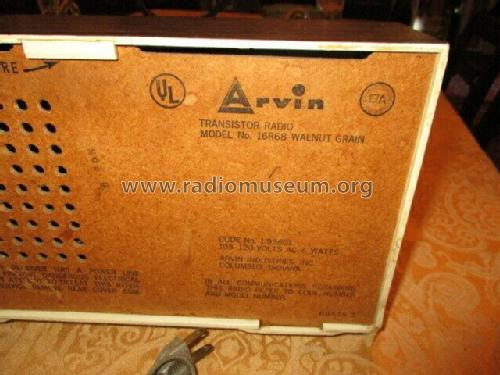 Electro Transistor Twin Speaker 16R68 Code No. 1.93601; Arvin, brand of (ID = 2409958) Radio