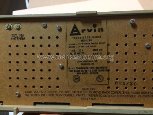 Solid State 40R34; Arvin, brand of (ID = 2255156) Radio