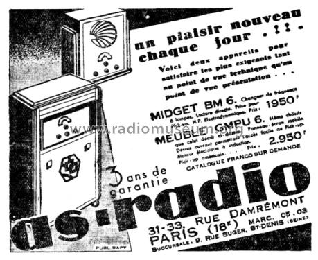 Meuble GMPU6; As-Radio; Paris (ID = 2022313) Radio