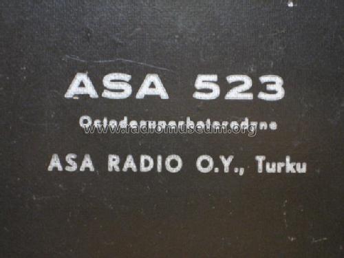 octodesuperheterodyne 523; Asa Radio Oy; Turku (ID = 376195) Radio