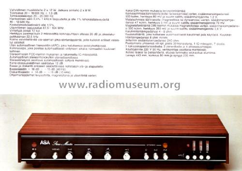 Stereomaster 3199; Asa Radio Oy; Turku (ID = 775095) Radio