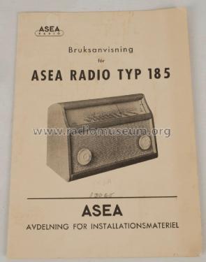 V 185; ASEA, Stockholm (ID = 2981416) Radio