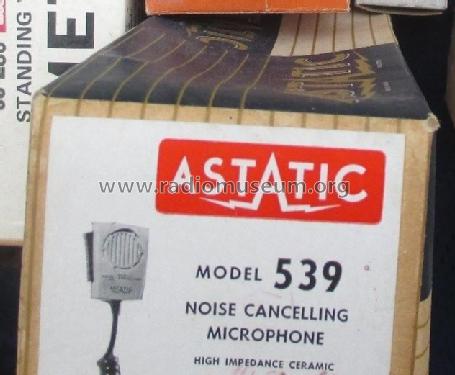 Noise Cancelling Microphone 539; Astatic Corp.; (ID = 1854425) Microfono/PU
