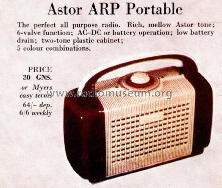 Portamantel Plus ARP; Astor brand, Radio (ID = 1985339) Radio