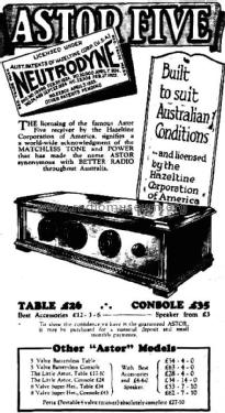 Astor 5 Neutrodyne ; Coen, Louis, (ID = 1810766) Radio