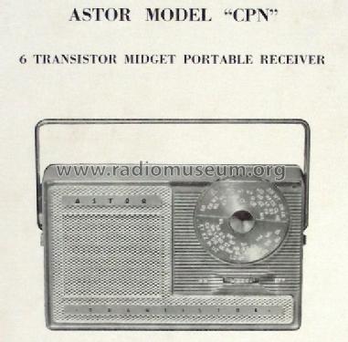 Transistor CPN; Astor brand, Radio (ID = 1448770) Radio