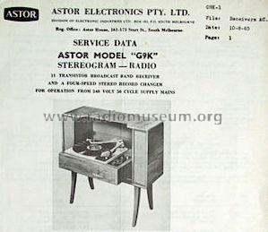 G9K; Astor brand, Radio (ID = 1409604) Radio