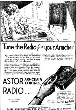 Armchair Control Radio ; Astor brand, Radio (ID = 2355382) Radio