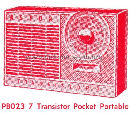 Transistor 7 PB023; Astor brand, Radio (ID = 2259047) Radio