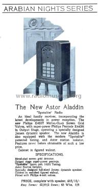 Aladdin Z; Astor brand, Radio (ID = 2582676) Radio