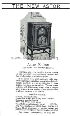 Sultan OF; Astor brand, Radio (ID = 2582680) Radio