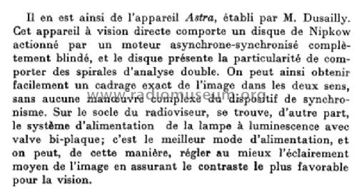 Téléviseur J. Dusailly à roue de Nipkow; Astra; Paris (ID = 2584391) Television