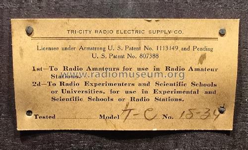 The Atchison Receiving Set Model T-C; Atchison Radio & (ID = 3080177) Radio