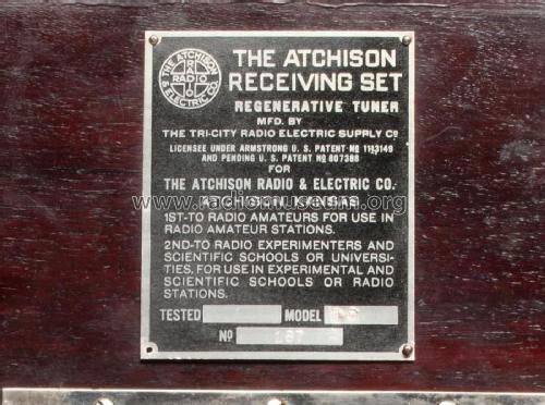 The Atchison Receiving Set Model T-C; Atchison Radio & (ID = 3080178) Radio