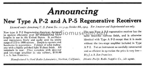 AP-2 ; Atlantic-Pacific A-P (ID = 1905578) Radio