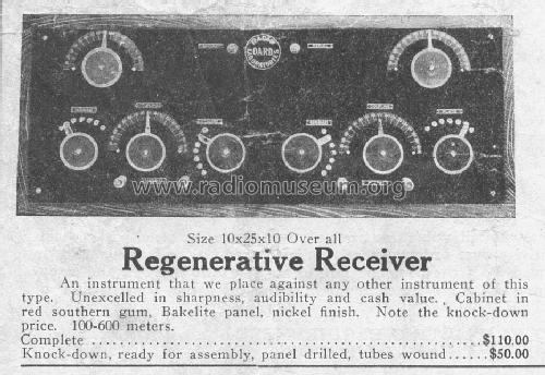 Regenerative Receiver ; Oard Radio (ID = 1074391) Radio