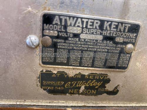 228; Atwater Kent Brand, (ID = 2919051) Radio