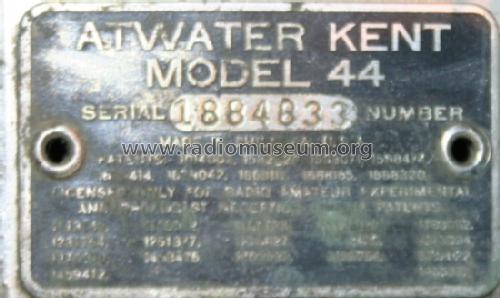 44 9900; Atwater Kent Mfg. Co (ID = 726541) Radio