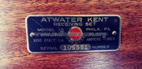 4880 Model 19; Atwater Kent Mfg. Co (ID = 3121810) Radio