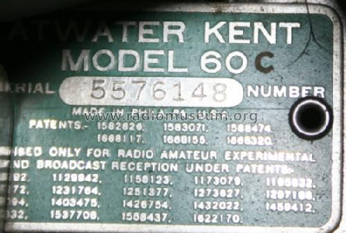 60C Panel ; Atwater Kent Mfg. Co (ID = 769822) Radio